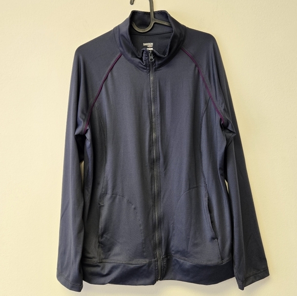 Danskin Semi Fitted Dri More Full Zip Jacket Charcoal Grey XL - Picture 4 of 4